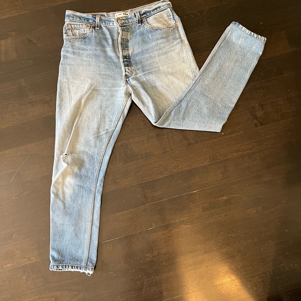 ReDone Levi’s relaxed fit high rise distressed jeans. Barely worn!